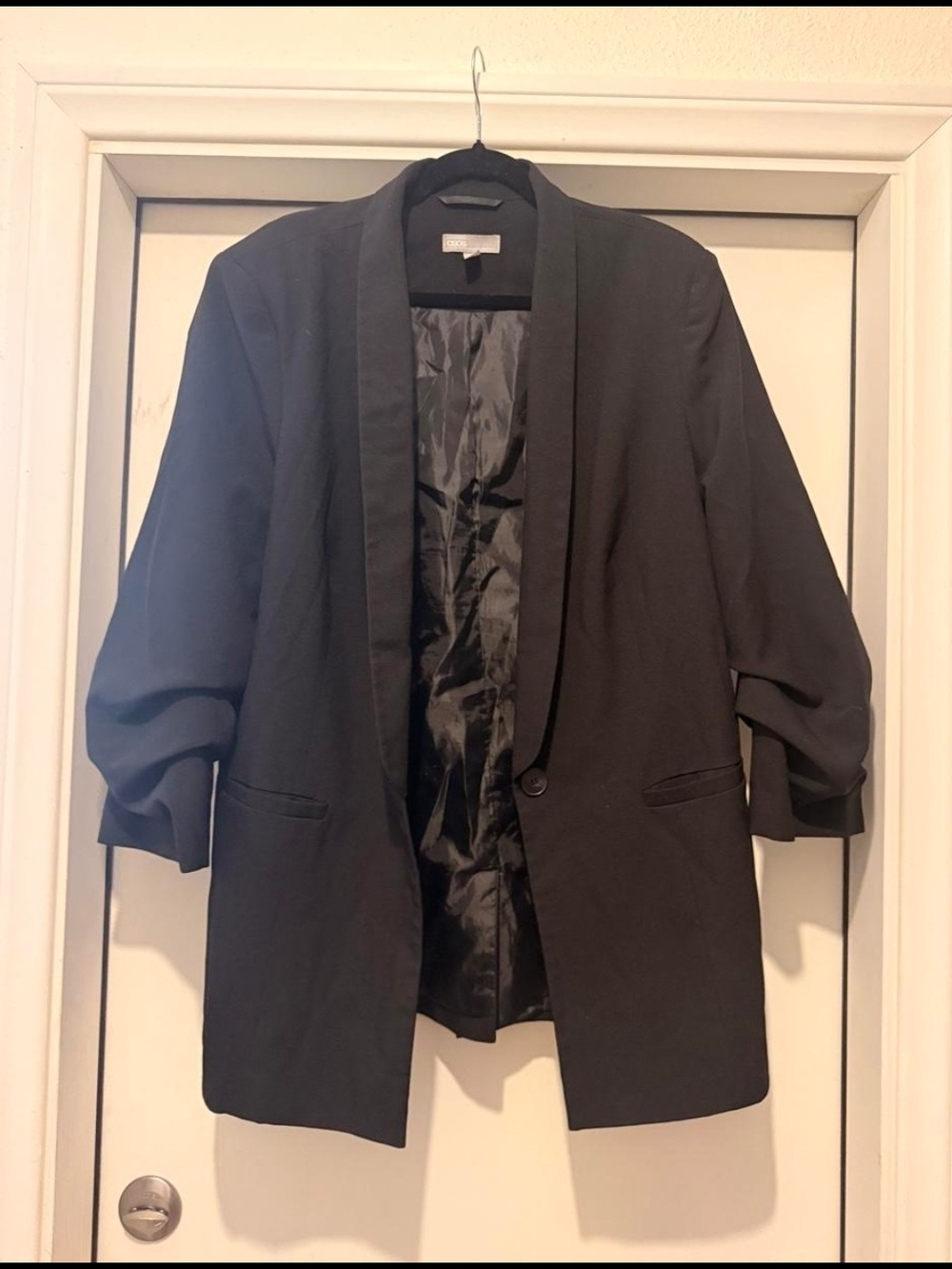 ASOS Black Relaxed Open Blazer Jacket